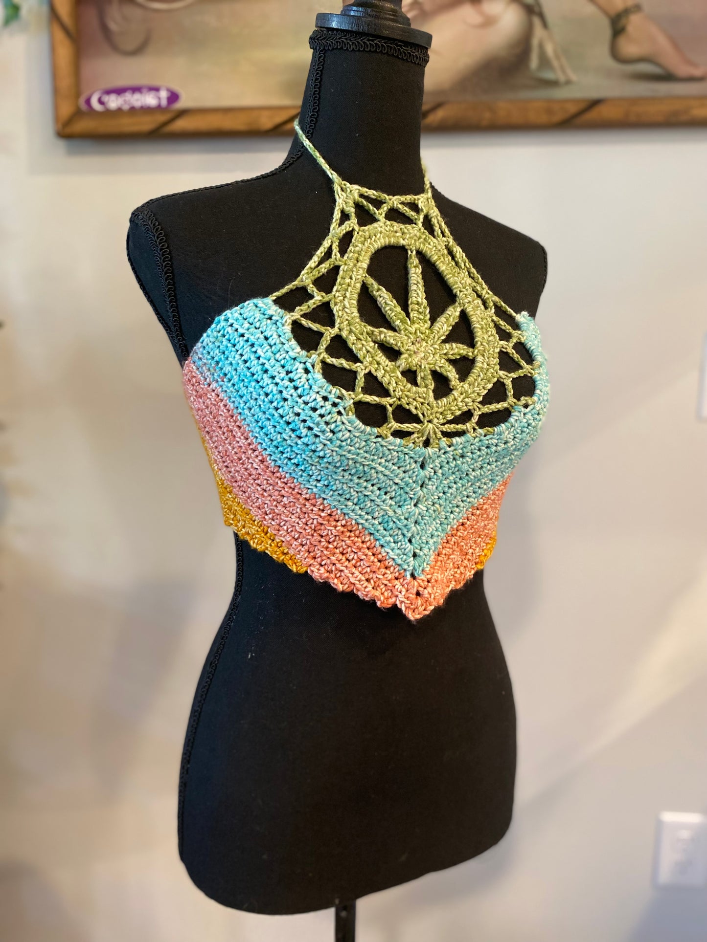 Mary Jane 420 Crochet Halter Top