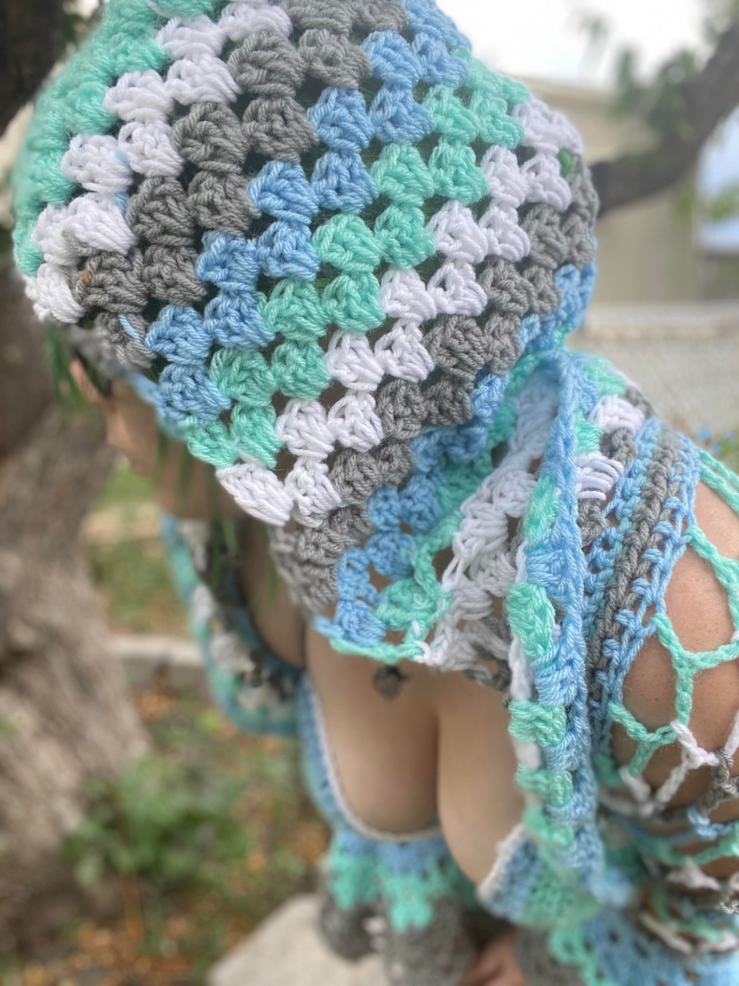 Mermaid Core 420 Crochet Duster and Thong Bikini