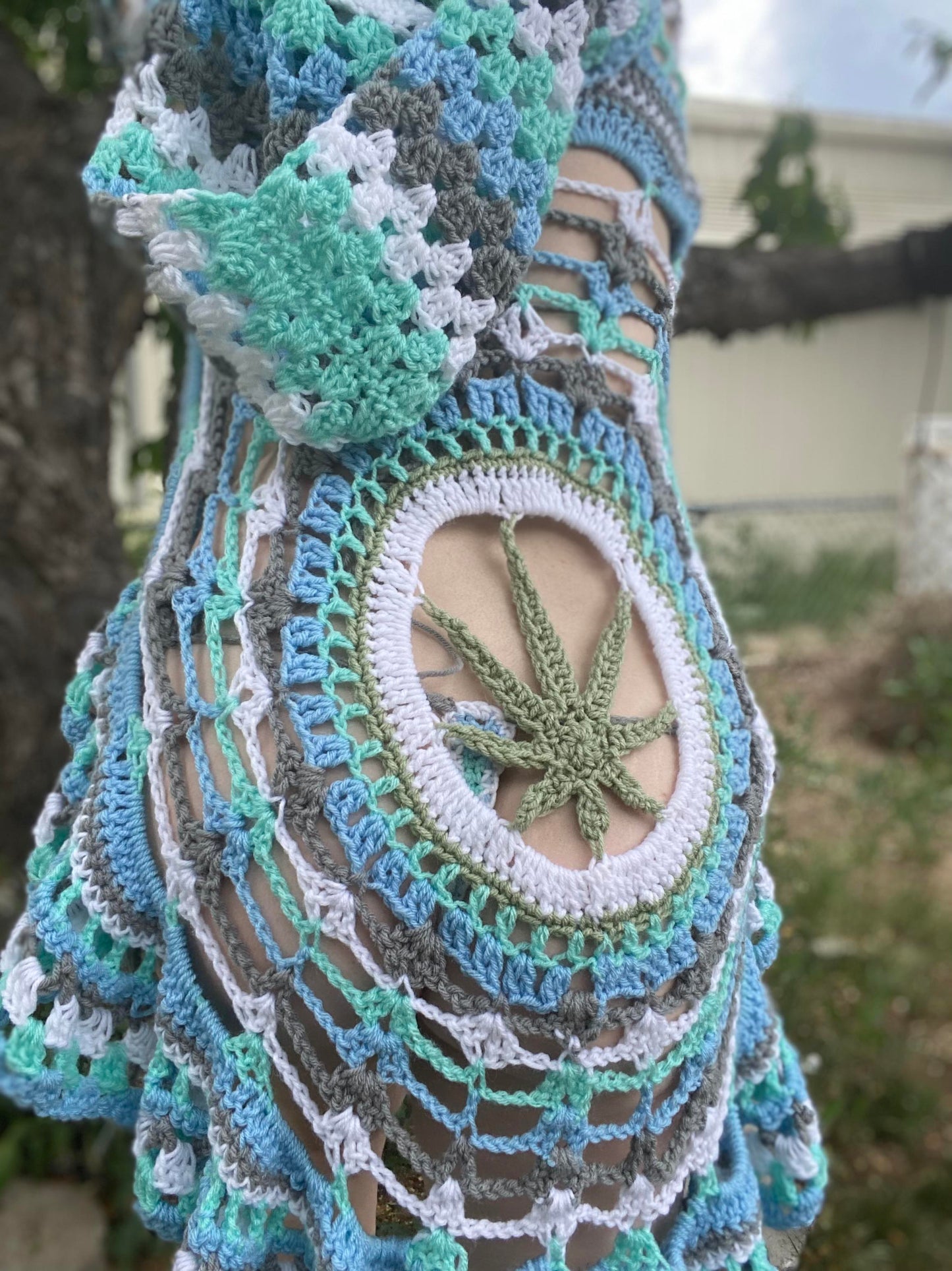 Mermaid Core 420 Crochet Duster and Thong Bikini
