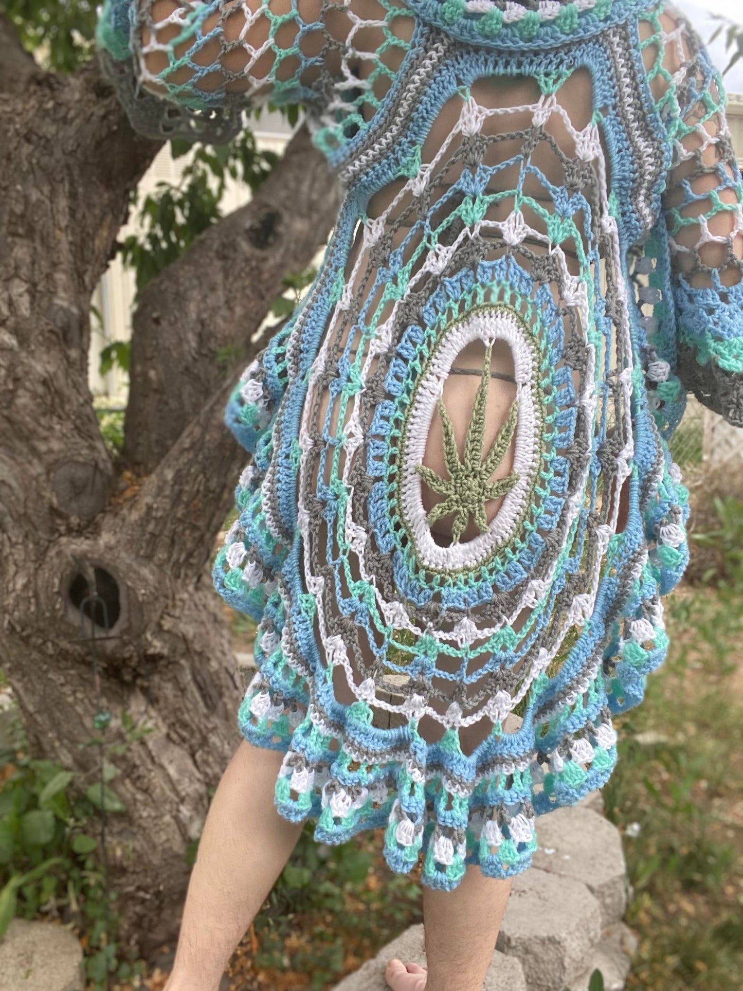 Mermaid Core 420 Crochet Duster and Thong Bikini
