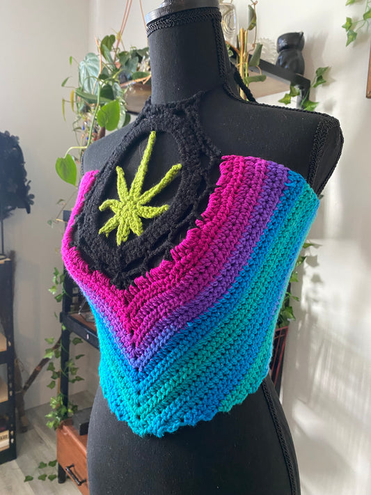 420 Crochet Halter Top - custom colors