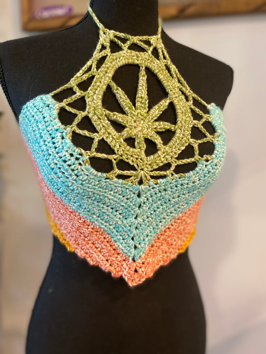 Mary Jane 420 Crochet Halter Top