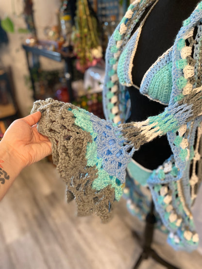 Mermaid Core 420 Crochet Duster and Thong Bikini